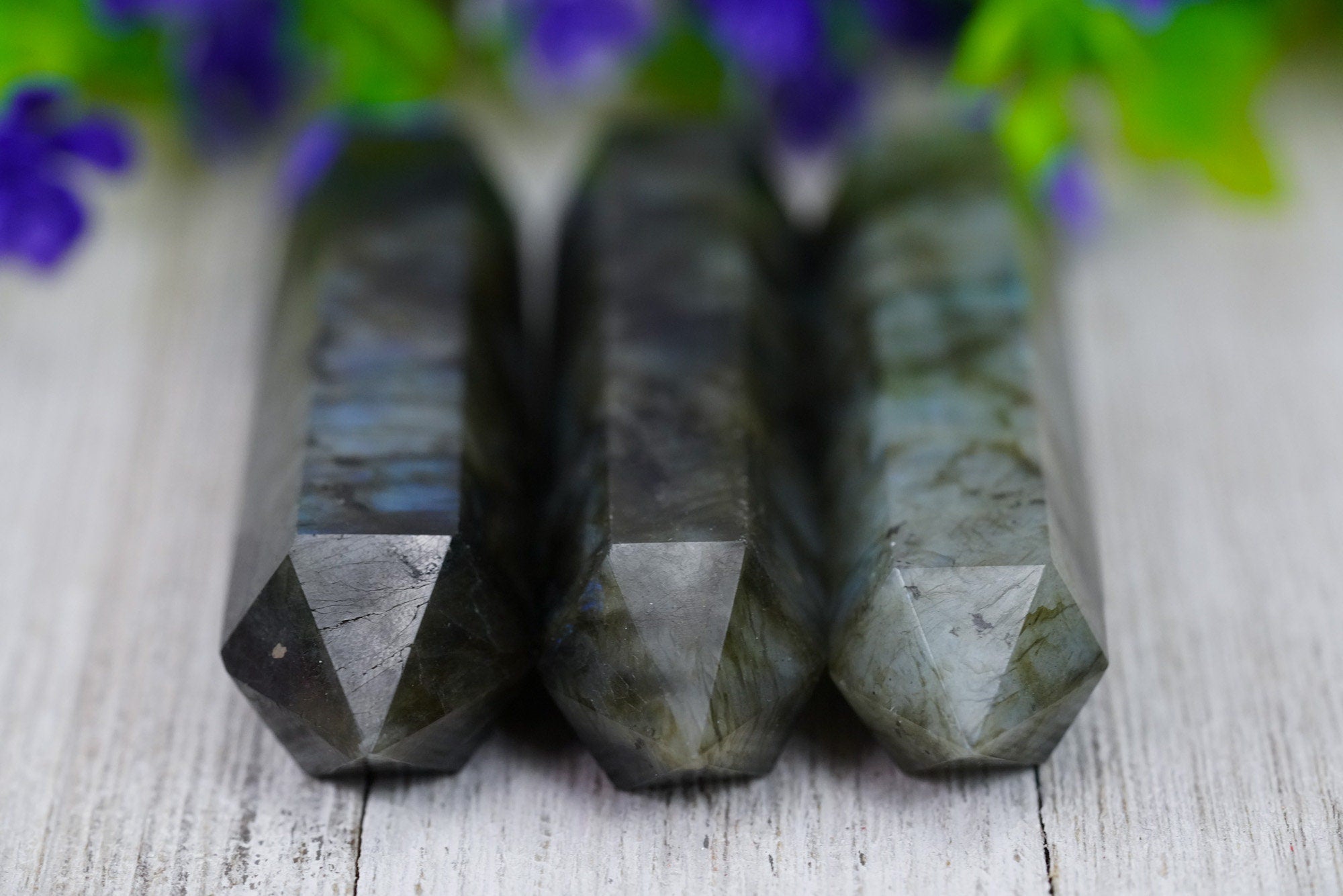 Labradorite double terminated point