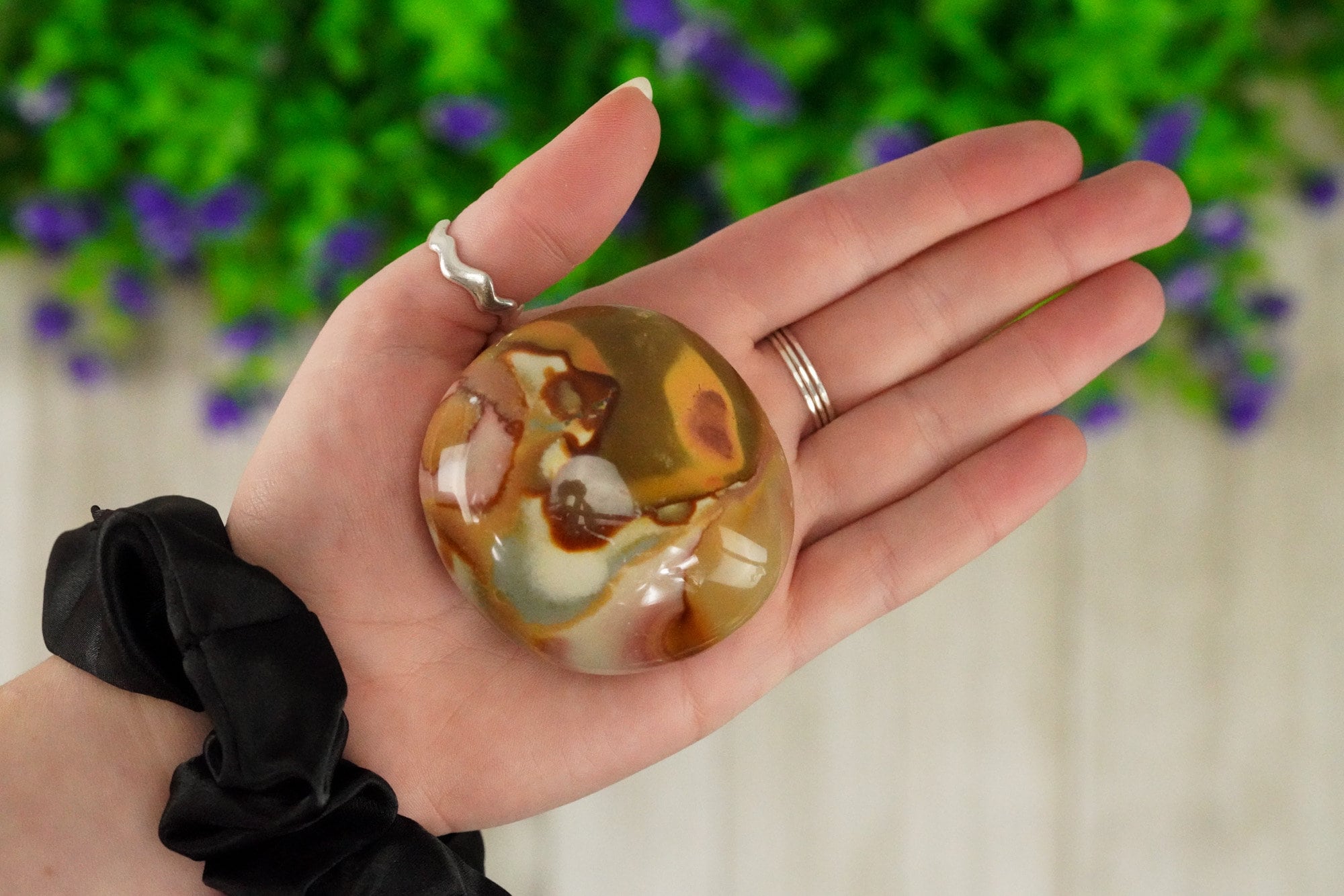 Ocean Jasper Palm Stone (Polychrome Jasper)