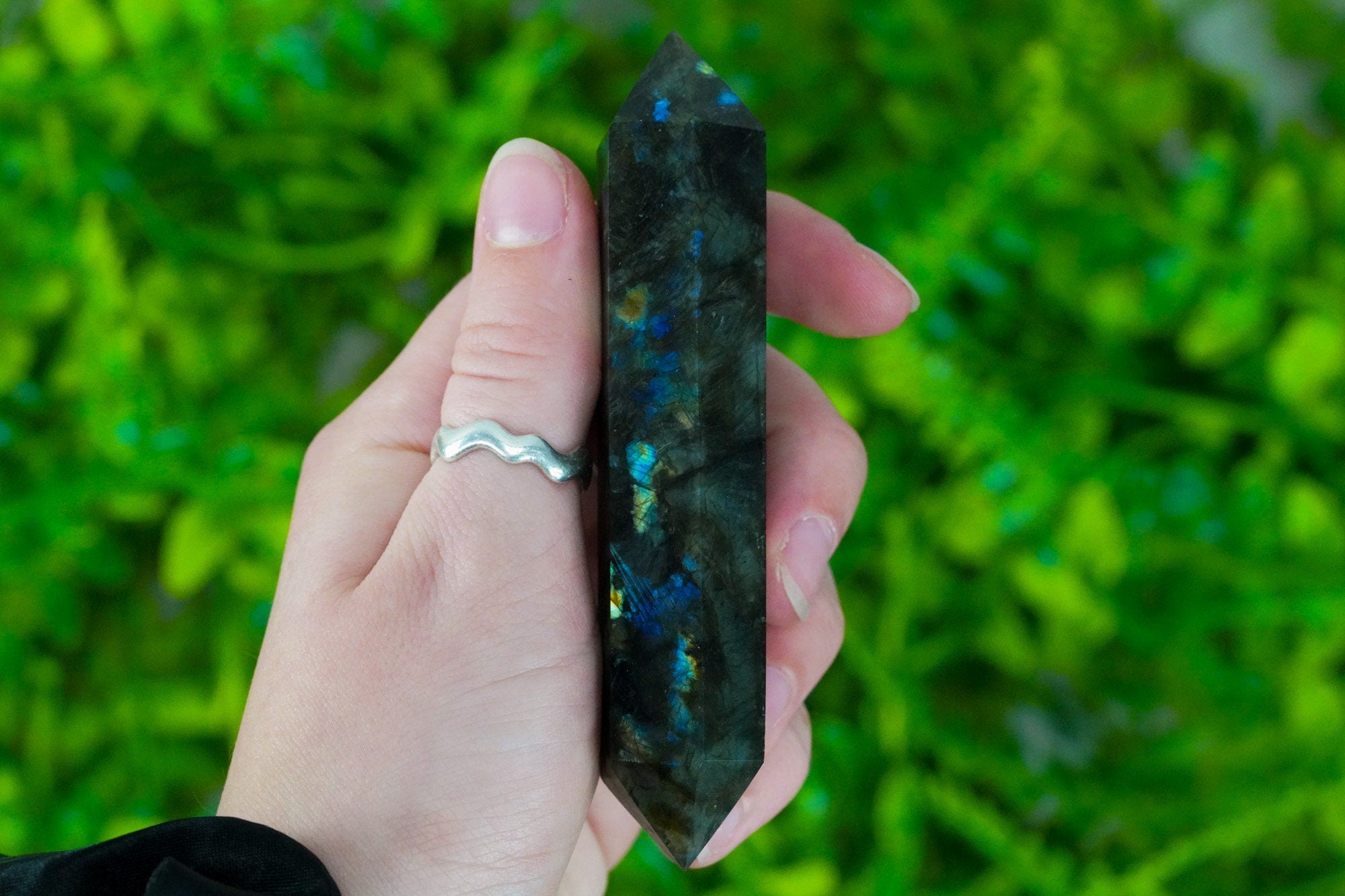 Labradorite double terminated point