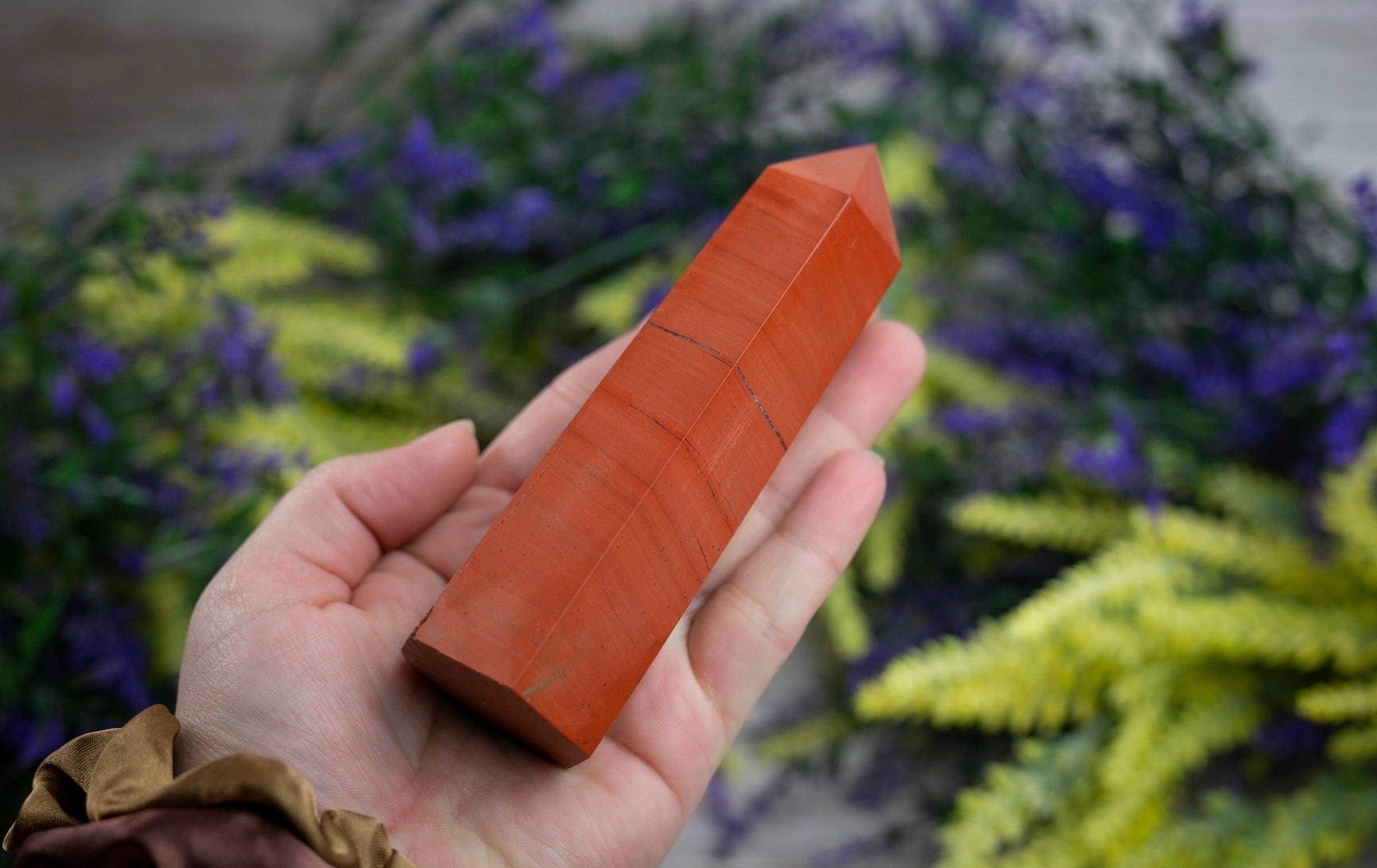 Large Red Jasper Crystal Tower