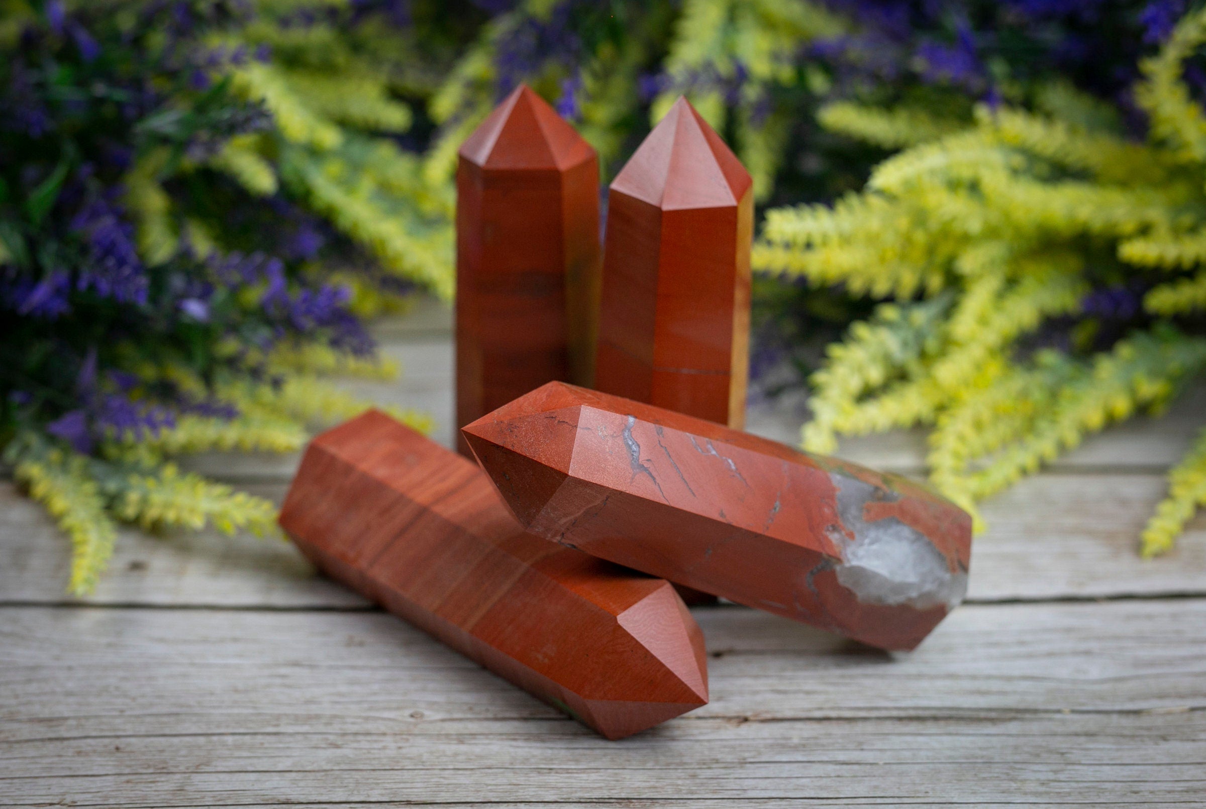 Large Red Jasper Crystal Tower