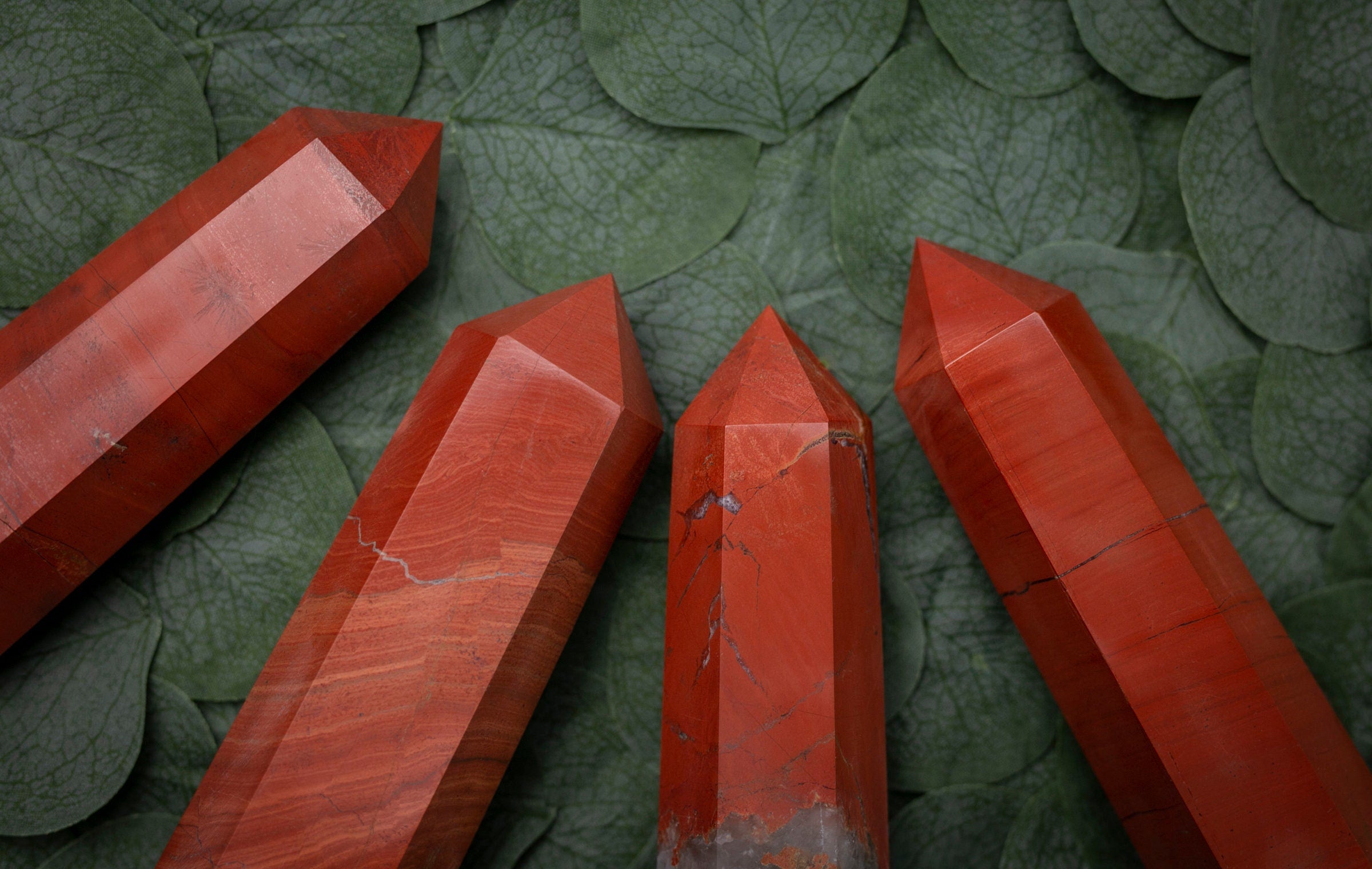 Large Red Jasper Crystal Tower