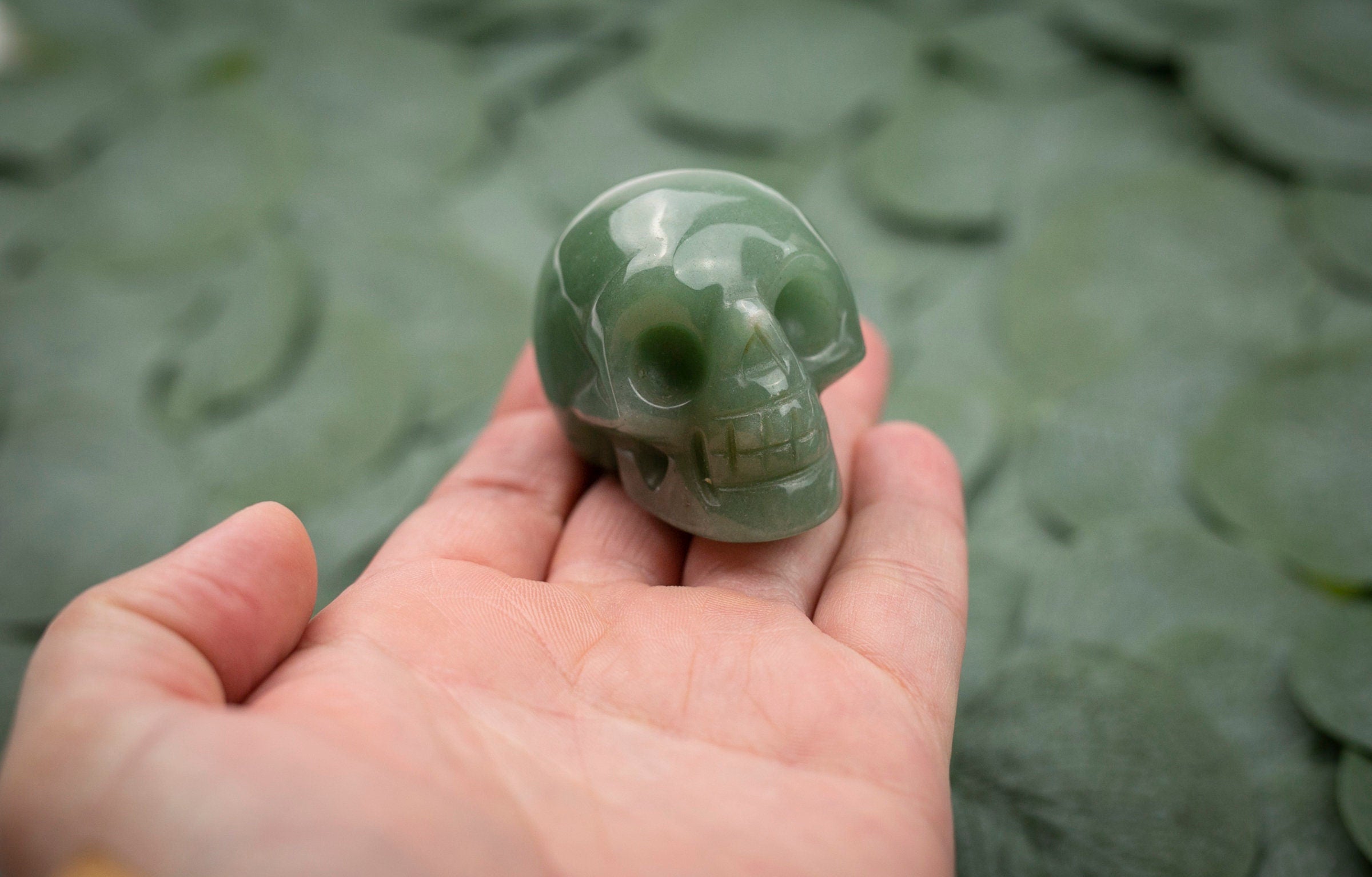 Green Aventurine Crystal Skull