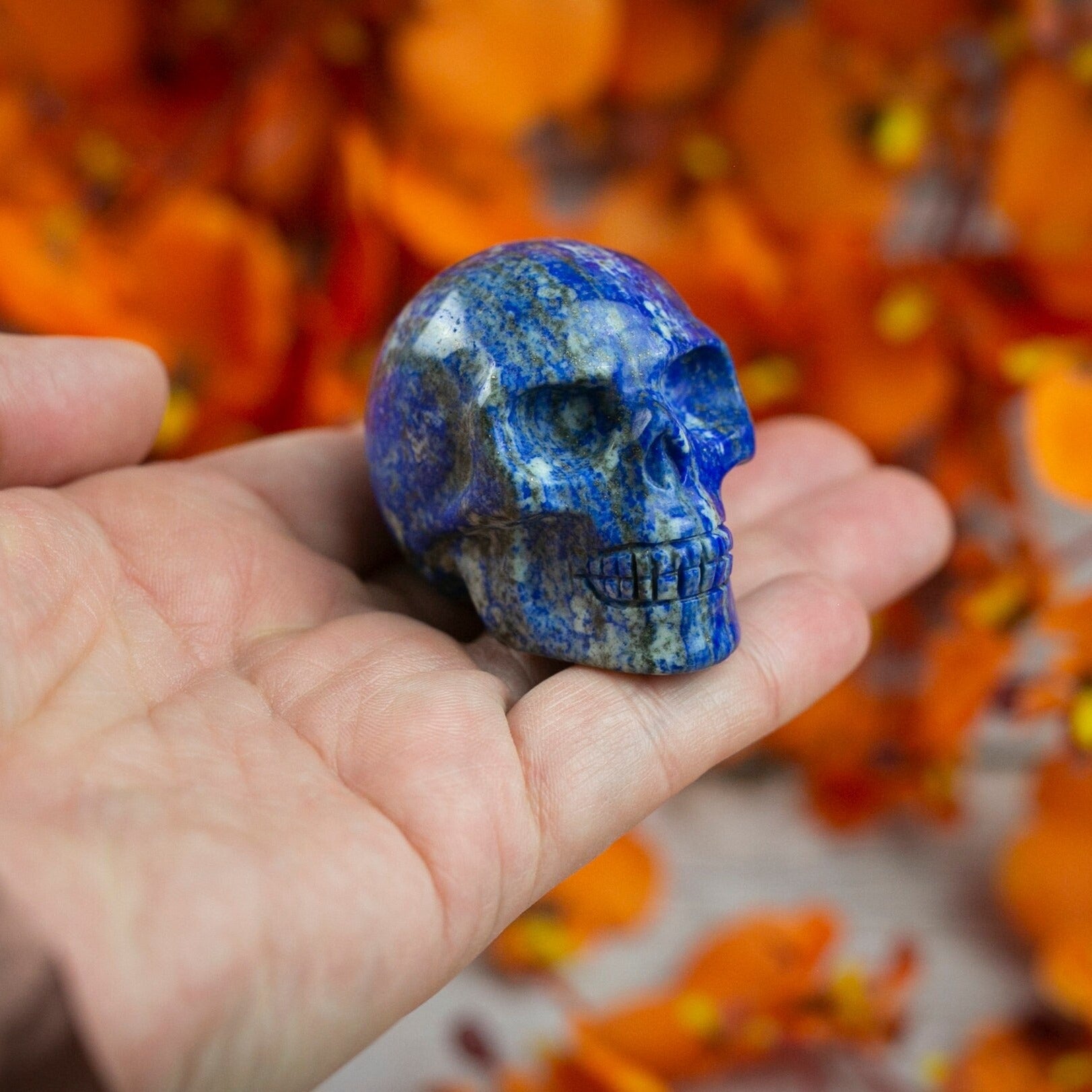 Lapis lazuli Crystal Skull