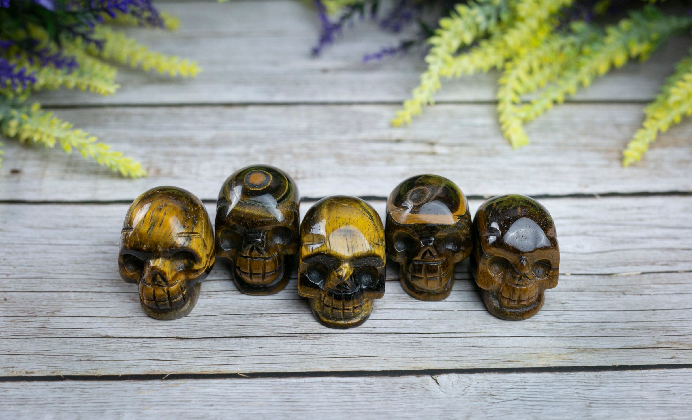 Tigers Eye Crystal Skull