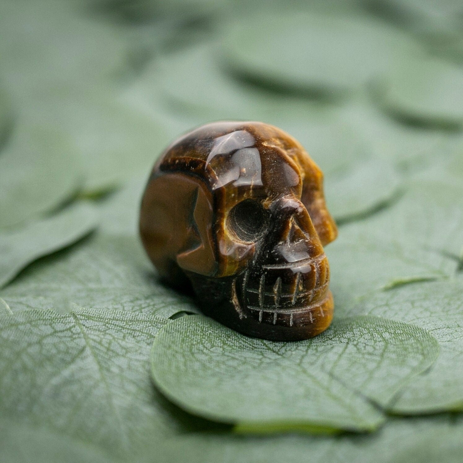 Tigers Eye Crystal Skull