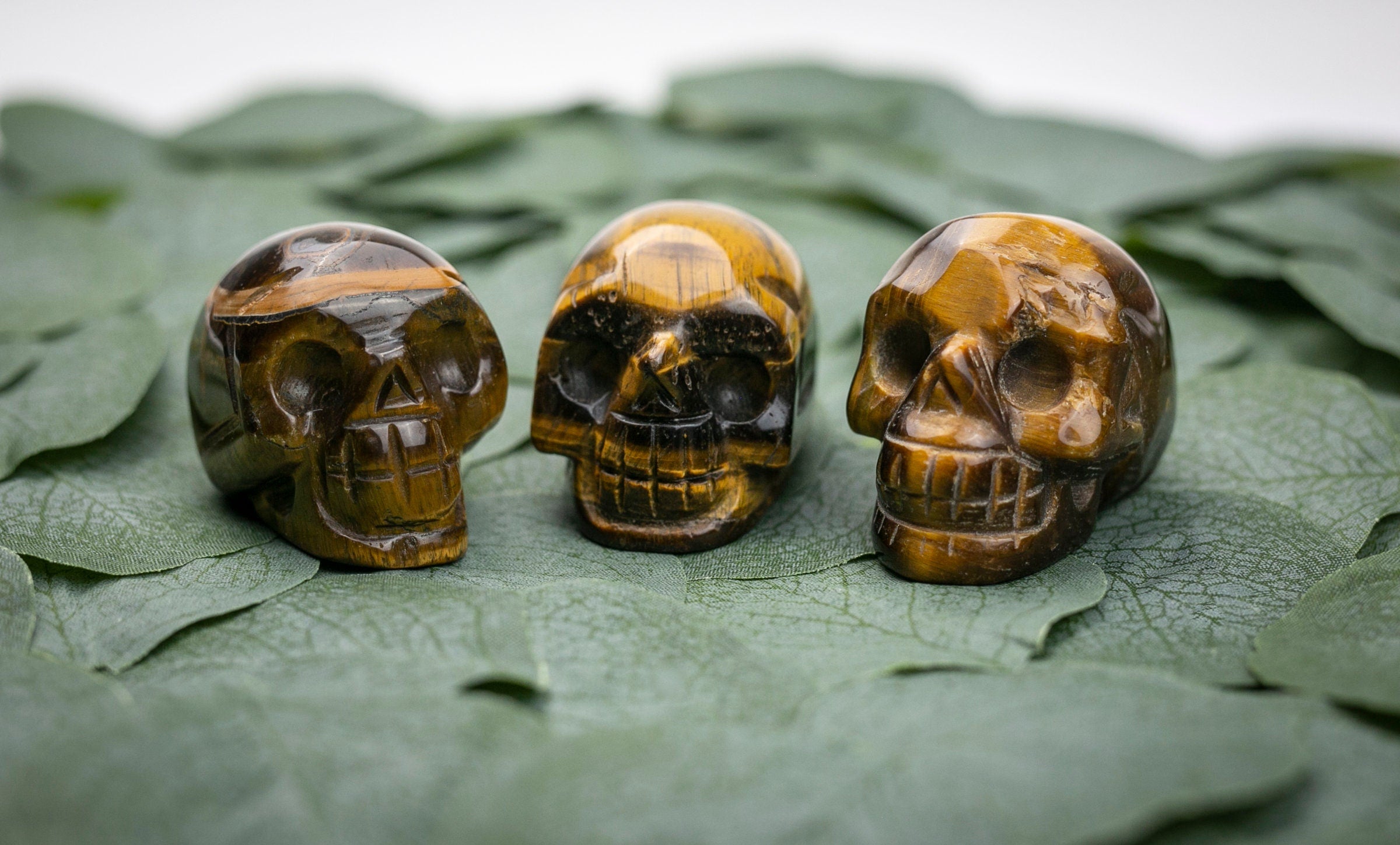 Tigers Eye Crystal Skull