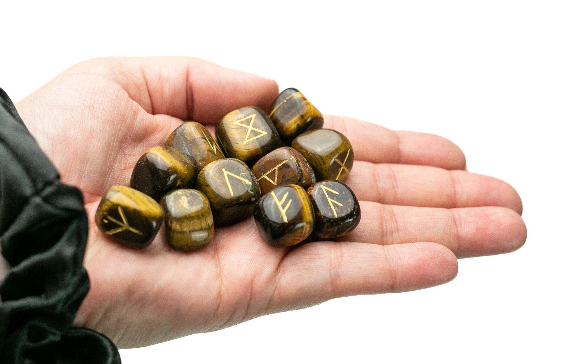 Tigers Eye Runestone Set